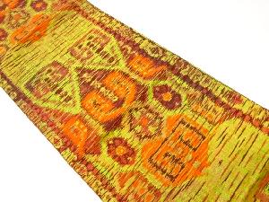 リサイクル　本場筑前博多抽象更紗模様織出し名古屋帯